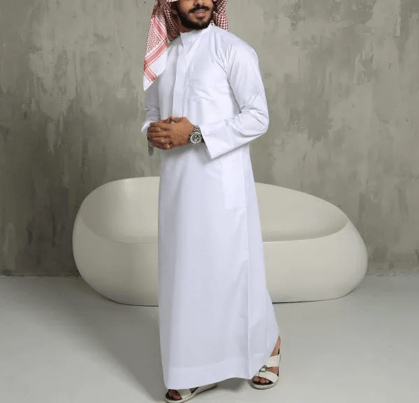 White Kuwaiti Thobe - alternate